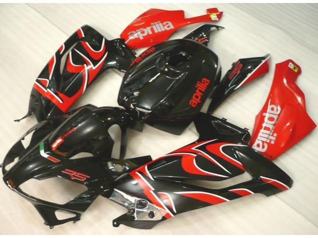 Abs 2006-2011 Black Red Aprilia RS125 Motorcylce Fairings