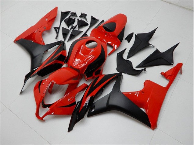 2007-2008 Black Red Honda CBR600RR Motorcycle Fairing Kit