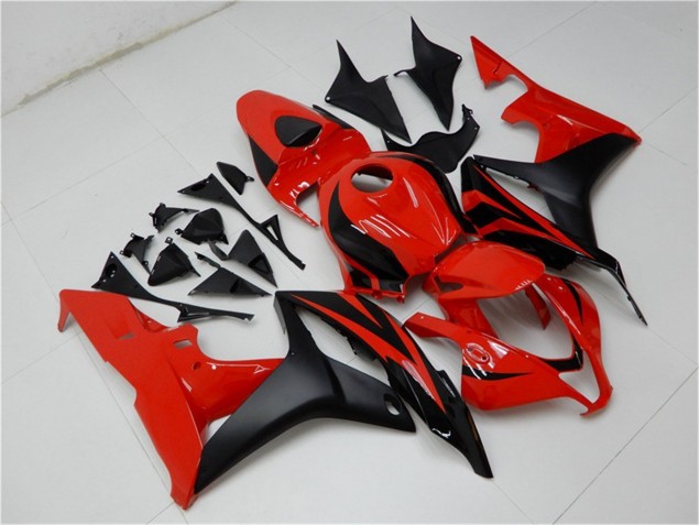 2007-2008 Black Red Honda CBR600RR Motorcycle Fairing Kit