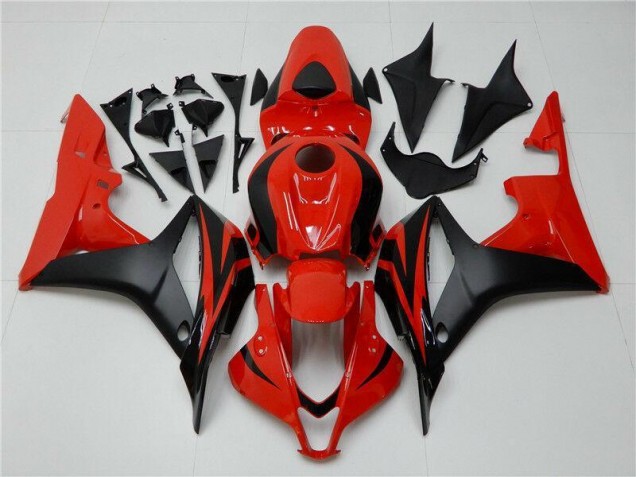 2007-2008 Black Red Honda CBR600RR Motorcycle Fairing Kit