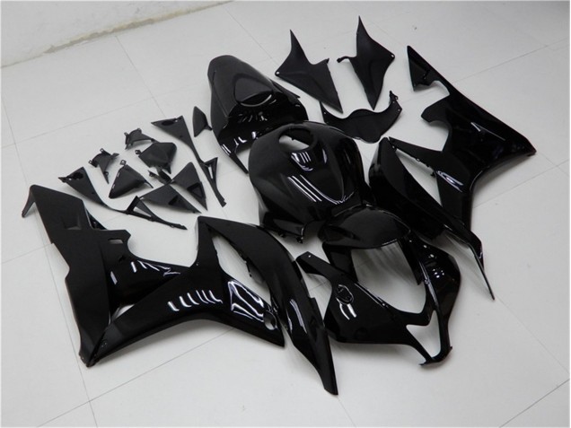 2007-2008 Glossy Black Honda CBR600RR Bike Fairings