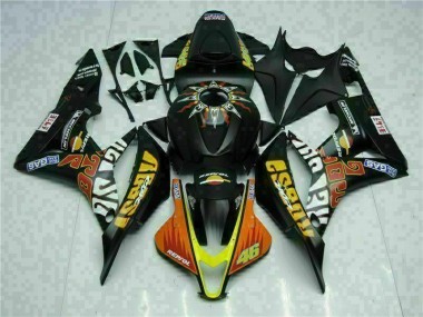 2007-2008 Black Yellow Repsol 46 Honda CBR600RR Motorcycle Bodywork