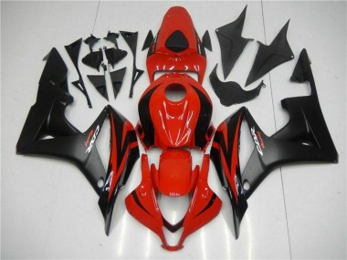 2007-2008 Black Red Honda CBR600RR Motor Bike Fairings