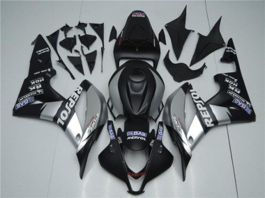 2007-2008 Silver Repsol Black Honda CBR600RR Bike Fairings