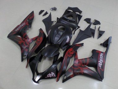 2007-2008 Black Red Honda CBR600RR Motorcycle Bodywork