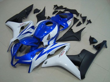 2007-2008 Blue White Matte Black Honda CBR600RR Motorcycle Replacement Fairings