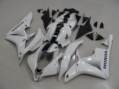 2007-2008 Pearl White with Black Stripe Honda CBR600RR Bike Fairings