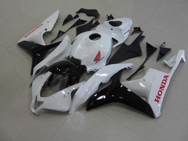 2007-2008 Pearl White Black Honda CBR600RR Bike Fairings