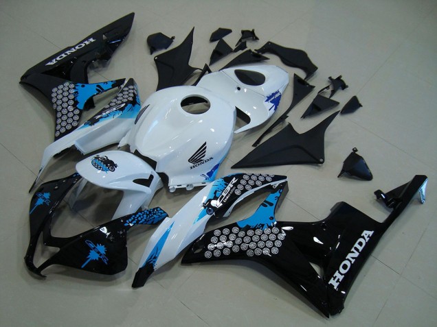 2007-2008 White Black Blue Honda CBR600RR Bike Fairing