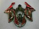 2007-2008 Black Red Flame Kawasaki ZX6R Motor Bike Fairings