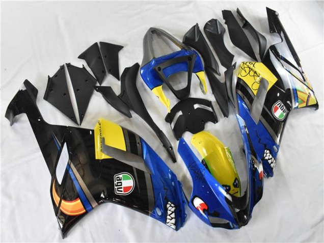 2007-2008 Blue Shark Kawasaki ZX6R Replacement Motorcycle Fairings