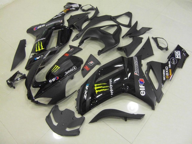 2007-2008 Black Monster Kawasaki ZX6R Motorcylce Fairings