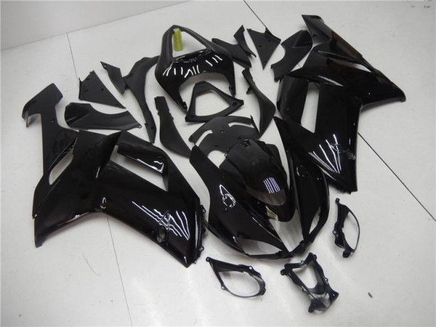 2007-2008 Glossy Black Kawasaki ZX6R Motorcycle Bodywork