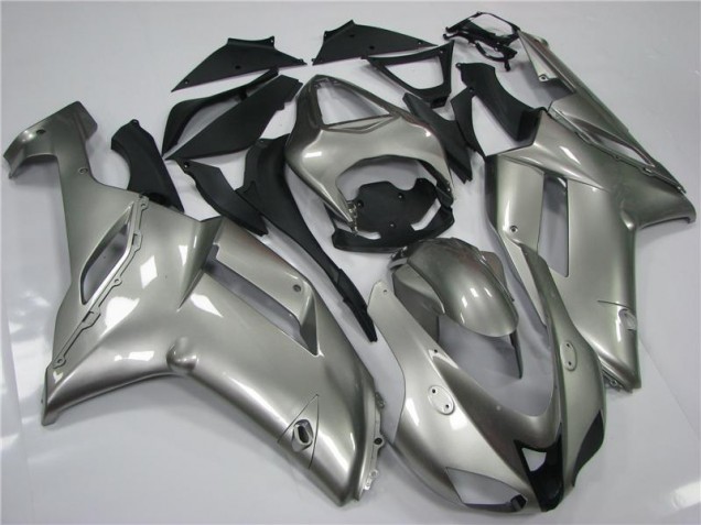 2007-2008 Grey Kawasaki ZX6R Moto Fairings