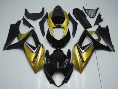 2007-2008 Gold Black Suzuki GSXR 1000 K7 Motorbike Fairing