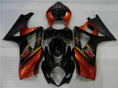 2007-2008 Black Suzuki GSXR 1000 K7 Motorcycle Fairing Kit