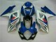 2007-2008 Blue White Suzuki GSXR 1000 K7 Bike Fairings