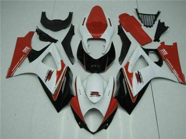 2007-2008 Red White Suzuki GSXR 1000 K7 Motorcycle Bodywork