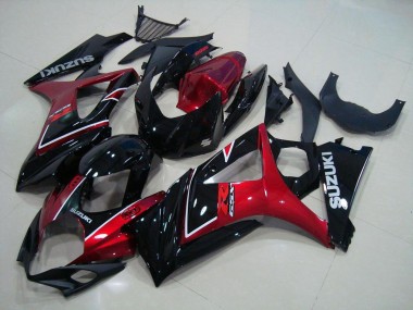 2007-2008 Red Black Suzuki GSXR 1000 K7 Moto Fairings