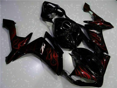 Abs 2007-2008 Black Yamaha YZF R1 Motorcylce Fairings