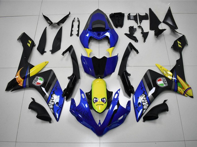 Abs 2007-2008 Blue Shark Yamaha YZF R1 Motorcycle Fairing Kit