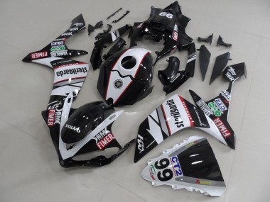 Abs 2007-2008 Black White Stickers Packs Yamaha YZF R1 Motorcycle Fairings Kit