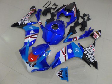 Abs 2007-2008 Blue White Black Stickers Yamaha YZF R1 Motorcycle Fairing