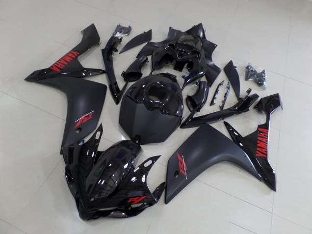 2007-2008 Matte Black Red Yamaha YZF R1 Motorbike Fairing