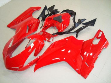 Abs 2007-2014 Red Ducati 848 1098 1198 Motorbike Fairing Kits