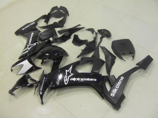 Abs 2008-2010 Black Silkolene Kawasaki ZX10R Bike Fairings