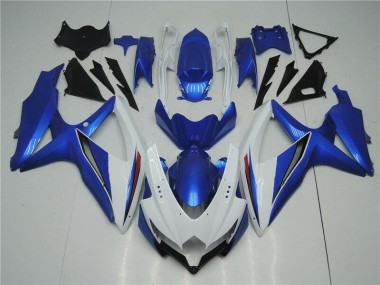 Abs 2008-2010 White Blue Suzuki GSXR 600/750 Replacement Fairings