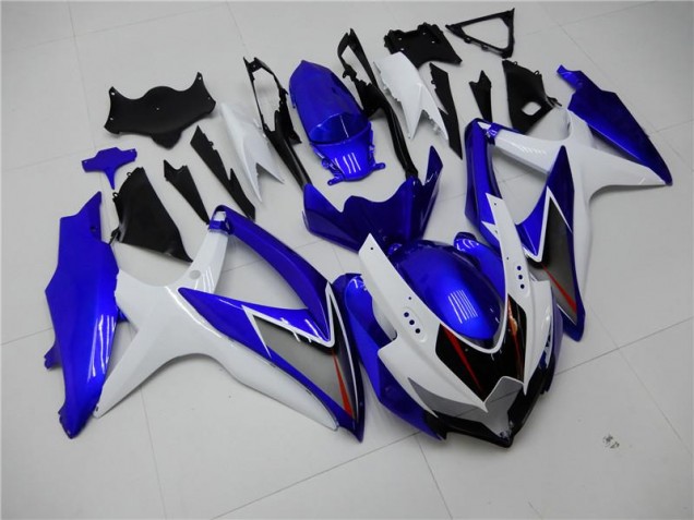 2008-2010 White Blue Suzuki GSXR 600/750 Motorbike Fairings