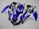 2008-2010 White Blue Suzuki GSXR 600/750 Motorbike Fairings