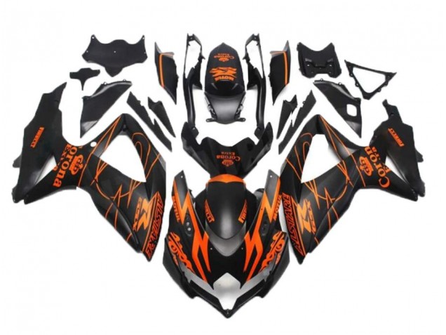 2008-2010 Black Orange Suzuki GSXR 600/750 Bike Fairings