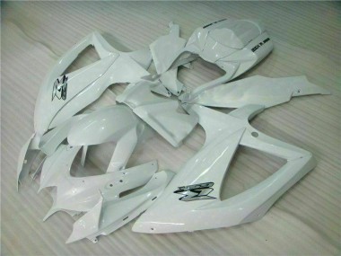 2008-2010 White Suzuki GSXR 600/750 Bike Fairing Kit