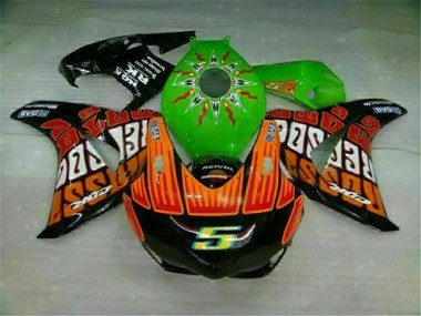 Abs 2008-2011 Green Orange Honda CBR1000RR Motorcycle Fairings Kits