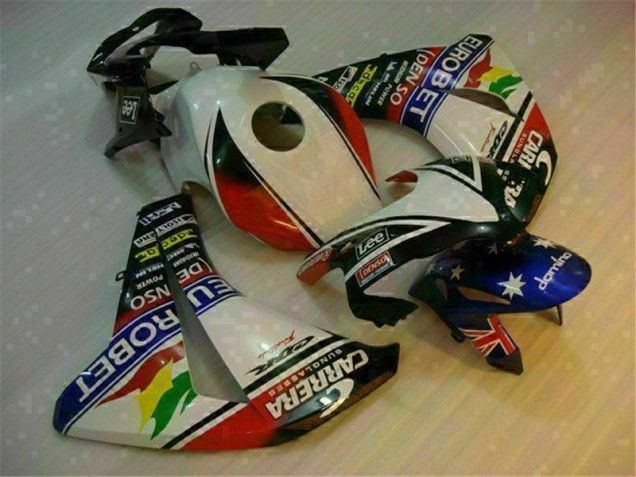 2008-2011 White Blue Honda CBR1000RR Motorcycle Fairing