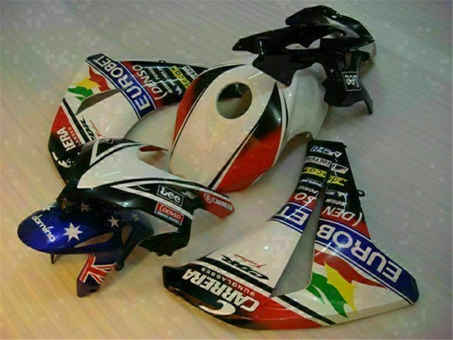 2008-2011 White Blue Honda CBR1000RR Motorcycle Fairing