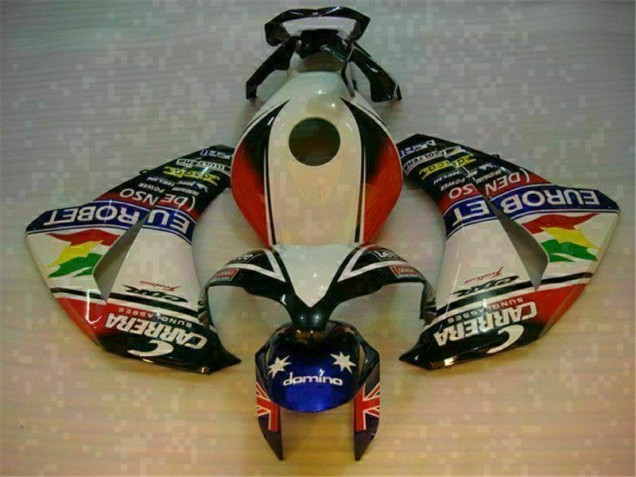 2008-2011 White Blue Honda CBR1000RR Motorcycle Fairing