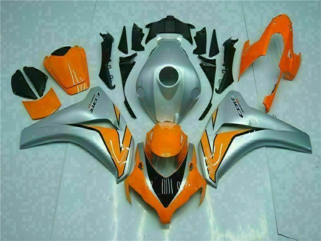 2008-2011 Orange Silver Honda CBR1000RR Motorcyle Fairings