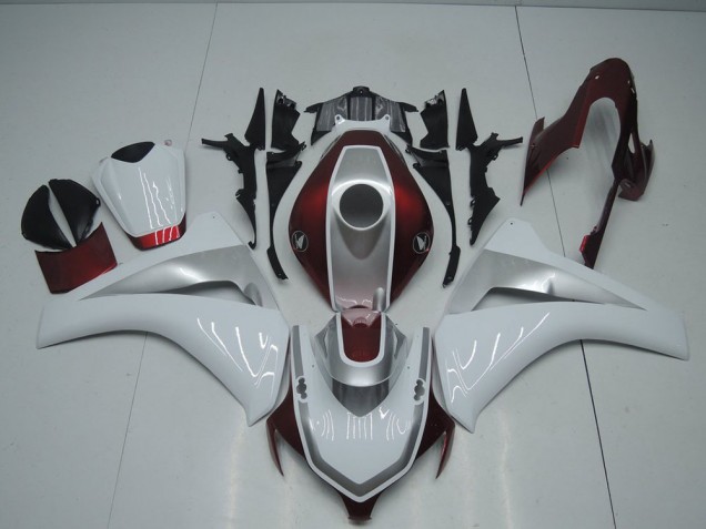 2008-2011 Red White and Silver Honda CBR1000RR Bike Fairing