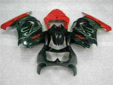 Abs 2008-2012 Black Red Ninja Kawasaki EX250 Motorcycle Fairing