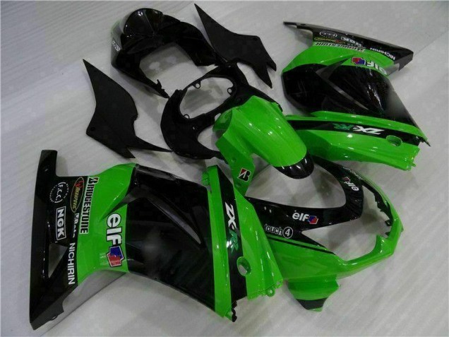 Abs 2008-2012 Black Green Kawasaki EX250 Motorcylce Fairings