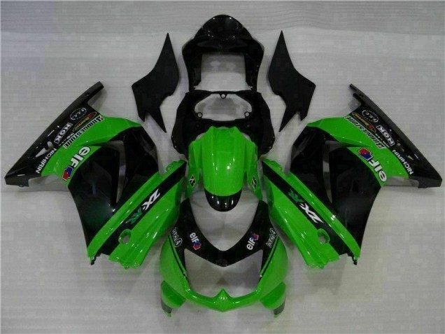 Abs 2008-2012 Black Green Kawasaki EX250 Motorcylce Fairings