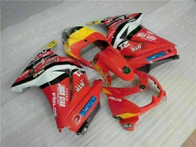 Abs 2008-2012 Red Yellow Kawasaki EX250 Motorcycle Fairing Kit