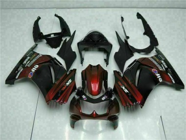 Abs 2008-2012 Black Kawasaki EX250 Bike Fairing Kit