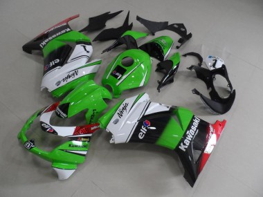 2008-2012 Green White Black Kawasaki ZX250R Motor Fairings