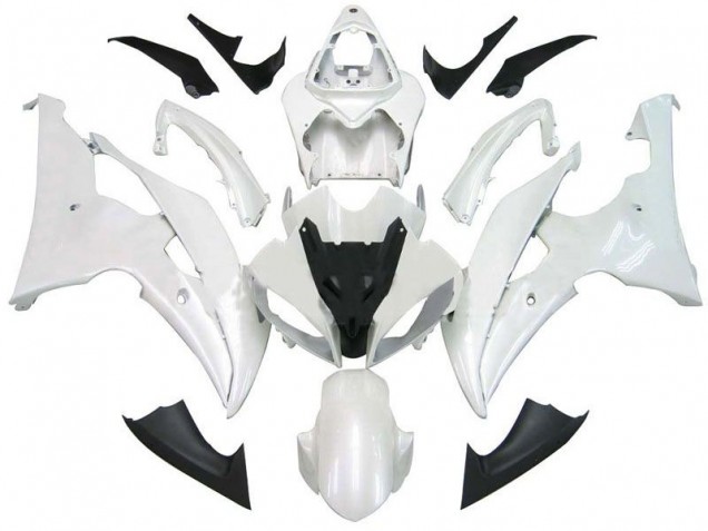 2008-2016 Pearl White Yamaha YZF R6 Bike Fairings