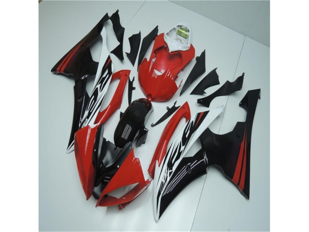 2008-2016 Red White Yamaha YZF R6 Motorcyle Fairings