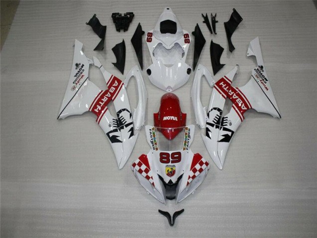 Abs 2008-2016 White Yamaha YZF R6 Motorbike Fairings